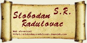 Slobodan Radulovac vizit kartica